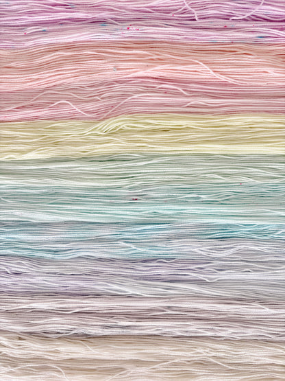 Pastel Pops "Unicorn Whisper" - 10x 25g Amigurumi Egyptian cotton set, Hand Dyed Cotton 4ply