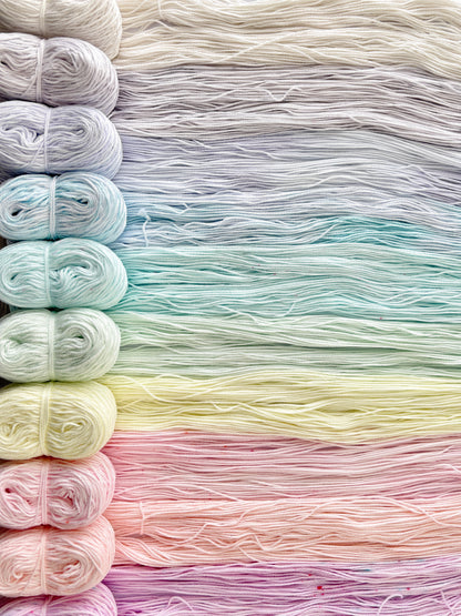 Pastel Pops "Unicorn Whisper" - 10x 25g Amigurumi Egyptian cotton set, Hand Dyed Cotton 4ply