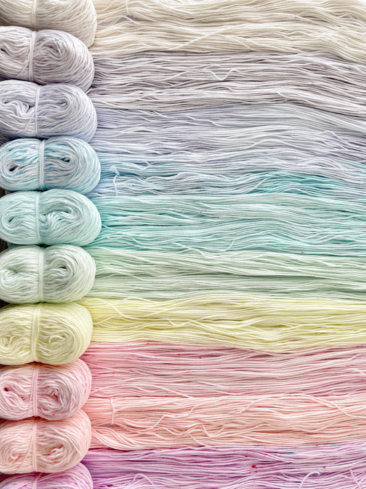 Pastel Pops "Unicorn Whisper" - 10x 25g Amigurumi Egyptian cotton set, Hand Dyed Cotton 4ply