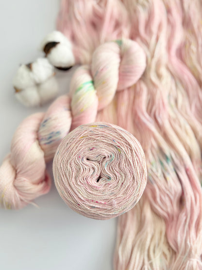 Makin' me blush - 2 ply/ Lace, 100% Pima Cotton - Hand Dyed Cotton