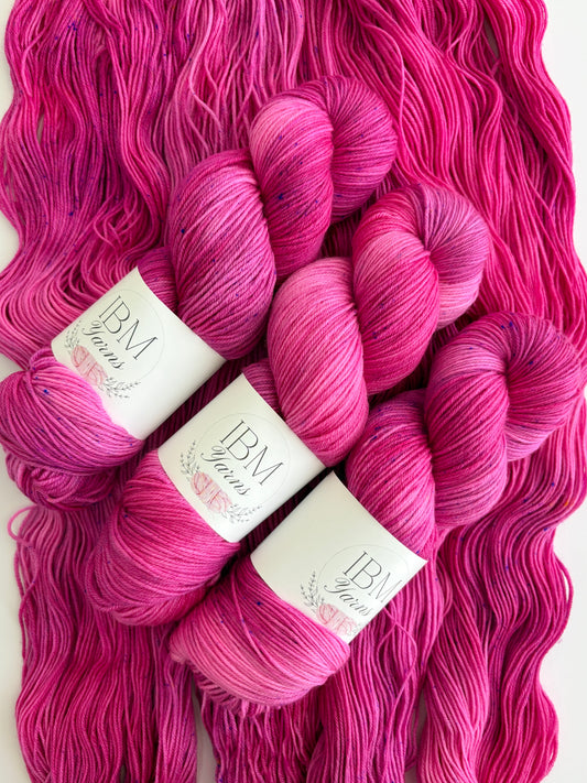 Pink Noise  Sock/ 4 ply Australian & NZ Superwash Merino Wool/ Nylon