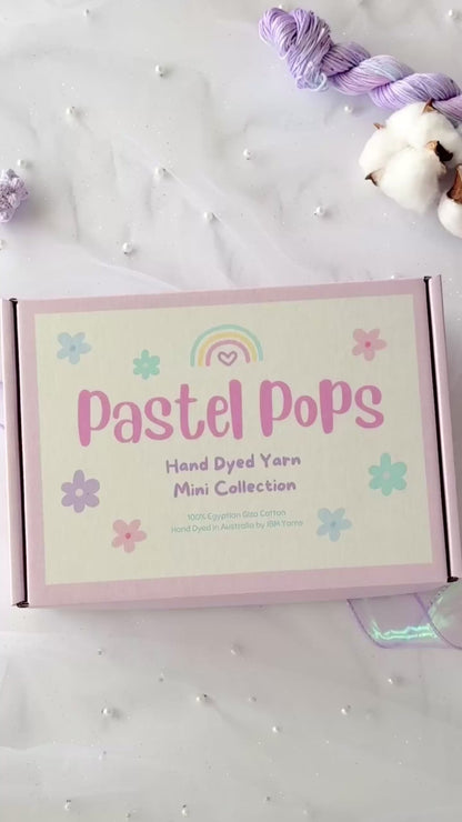 Pastel Pops "Unicorn Whisper" - 12x 25g Amigurumi Egyptian cotton set, Hand Dyed Cotton 4ply